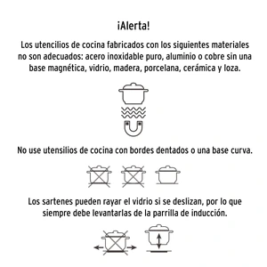 Foset Parrilla inducción empotrable 60cm, 4 quem, vidrio, Riviera