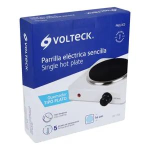49989 / PAEL-1CD Parrilla eléctrica 1 quemador de disco, blanca, Volteck