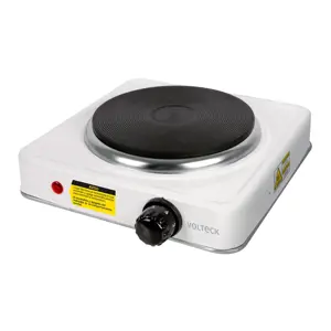 49989 / PAEL-1CD Parrilla eléctrica 1 quemador de disco, blanca, Volteck