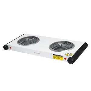 48127 / PAEL-2C Parrilla eléctrica 2 quemadores en espiral, negra Volteck