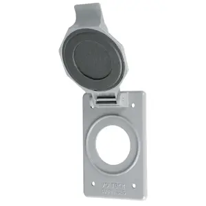 46434 / PAFIN-SES Placa tipo FS con cubierta, sencilla, sobreponer, Volteck