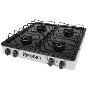 48150 / PAGA-4B Parrilla de gas de sobreponer 4 quemadores, blanca, Foset