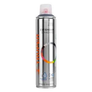 Truper Pintura en aerosol, gris primario, bote esbelto, 400 ml