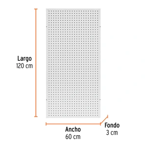Panel perfocel 60 x 120 cm, Truper