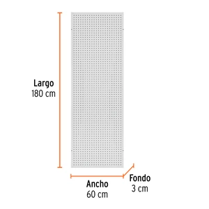 Panel perfocel 60 x 180 cm, Truper