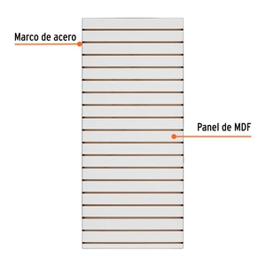 Panel ranurado 60 x 140 cm, Truper
