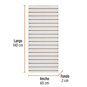 Panel ranurado 60 x 140 cm, Truper