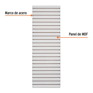 Panel ranurado 60 x 180 cm, Truper