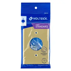 Volteck Placa para contacto redondo, de aluminio, línea Standard