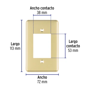 Placa 3 módulos, de aluminio, línea Económica, Volteck