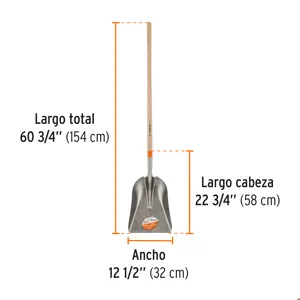 Pala carbonera Classic, mango largo 49