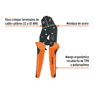 Pinza de crimpado para terminales, Truper
