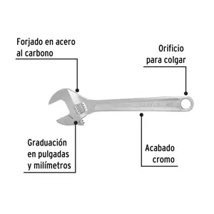 Llave ajustable (perico) 10