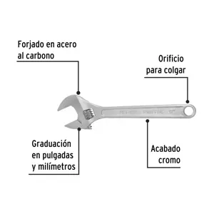 Llave ajustable (perico) 12