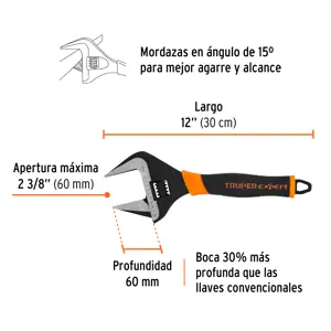 Llave ajustable (perico) 12