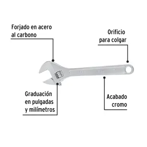 Llave ajustable (perico) 15