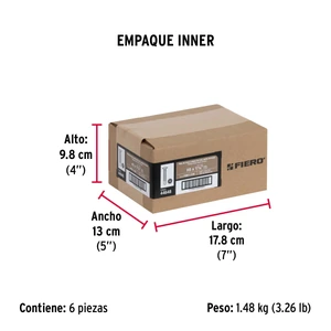 Fiero Bolsa con 100 pijas cabeza cruz, punta de broca 1-1/4