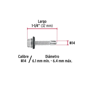 Fiero Bolsa con 50 pijas 1-1/4