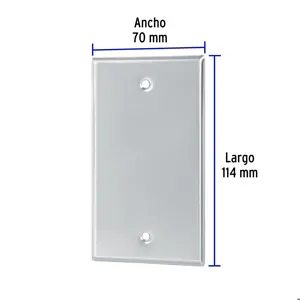 Volteck Placa de Acero Inoxidable ciega, Línea Standard