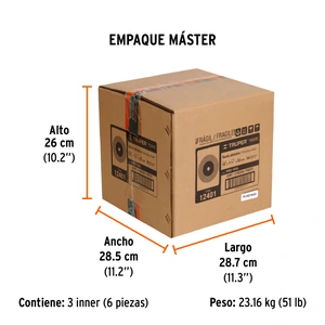 Truper Rueda abrasiva p/esmeril 10X1 1/4