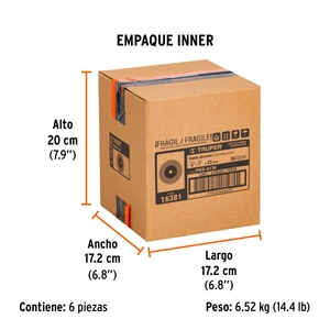 Truper Rueda abrasiva p/esmeril 6 X 1
