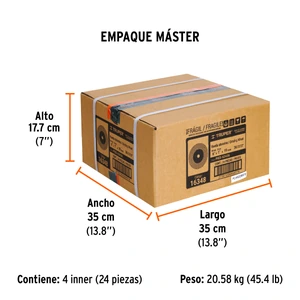 Truper Rueda abrasiva p/esmeril 6X3/4