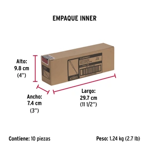 Pistón a gas con capacidad de 100 N / 10 kg, Hermex