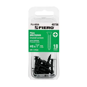 Blíster con 18 pijas multiusos, #8 x 1