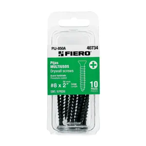 Blíster con 10 pijas multiusos, #8 x 2
