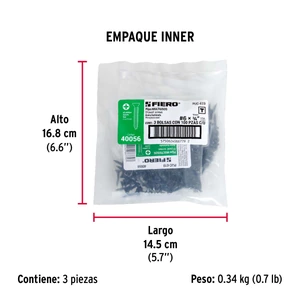 Bolsa con 100 pijas #6 x 3/4