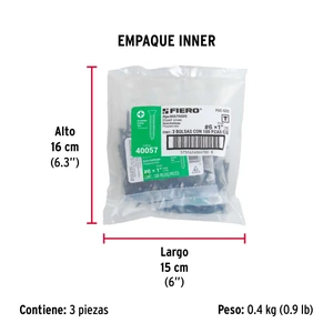 Bolsa con 100 pijas #6 x 1