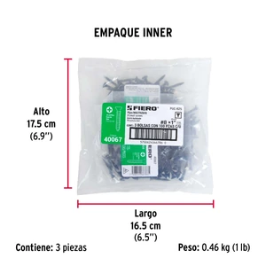 Bolsa con 100 pijas #8 x 1