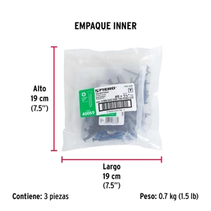 Bolsa con 100 pijas #8 x 1-1/2