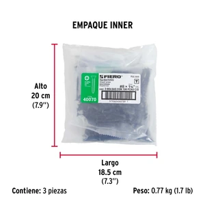 Bolsa con 100 pijas #8 x 1-3/4