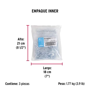 Bolsa con 150 pijas para lámina, #10 x 1-1/2