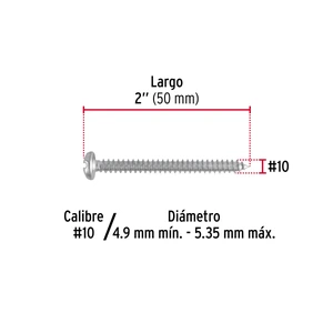 Bolsa con 150 pijas para lámina, #10 x 2
