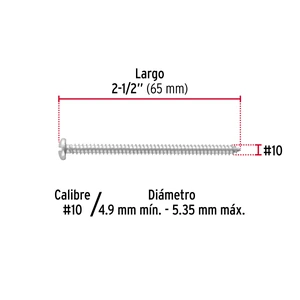 Bolsa con 150 pijas para lámina, #10 x 2-1/2