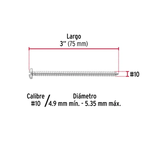 Bolsa con 150 pijas para lámina, #10 x 3