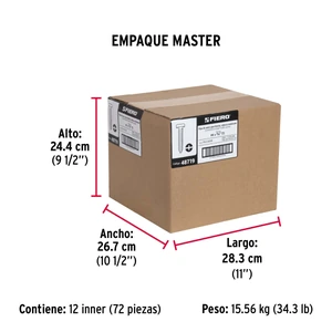Bolsa con 200 pijas para lámina, #6 x 5/8