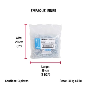 Bolsa con 200 pijas para lámina, #8 x 1-1/2