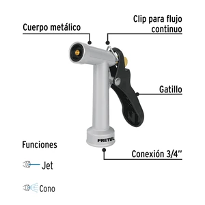 Pistola para riego de 4