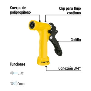Pistola para riego de 4