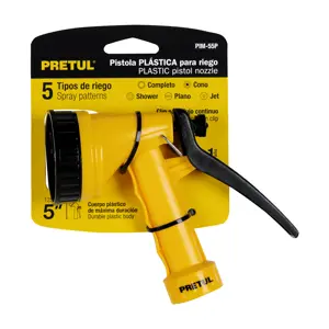 22765 / PIM-55P Pistola para riego de 5 funciones plástica, Pretul
