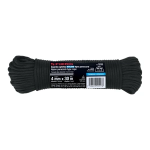 Piola de nylon paracord de 4mm x 30m negro, madeja, FIERO