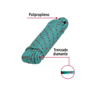Fiero Piola de polipropileno trenzada de 8mm x 15m en madeja