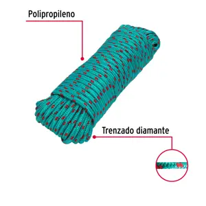 Fiero Piola de polipropileno trenzada de 8mm x 30m en madeja
