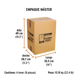 Pistola p/pintar succión HVLP vaso aluminio, 1.4 mm, Truper
