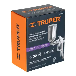 11098 / PIPI-400 Pistola compacta p/retoque LVMP vaso alum, 0.5 mm, Truper
