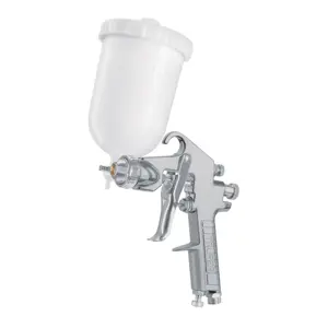 Pistola p/pintar gravedad LVMP vaso plástico, 1.4 mm, Truper