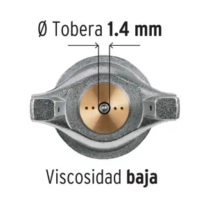 11095 / PIPI-420 Pistola p/pintar gravedad LVMP vaso aluminio, 1.4 mm, Truper